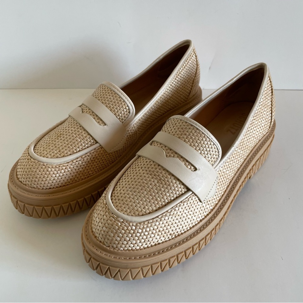 Schutz Viola Weekend Cream Loafers Size 8.5 - Picture 2 of 13